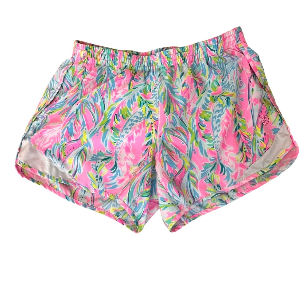 Lilly Pulitzer Ocean Trail Pink Multicolor Athletic Shorts